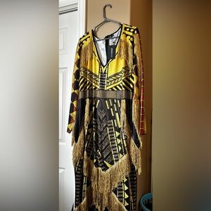 Plus Size Fringe Gold Bodysuit